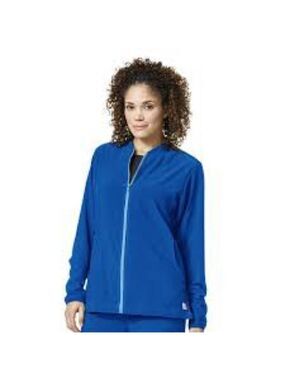 Carhartt Women's Blue Zip Front Scrub Jacket Medium Workwear Size M